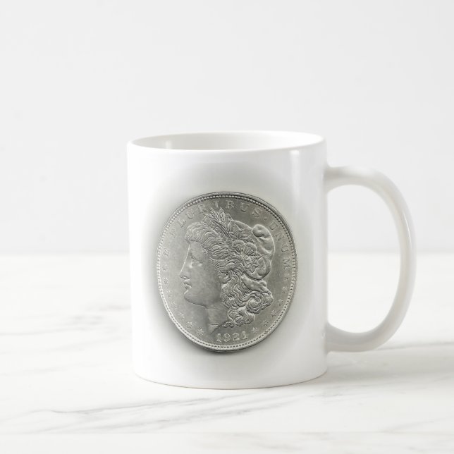 1921 Morgan Silver Dollar Coffee Cup (Right)