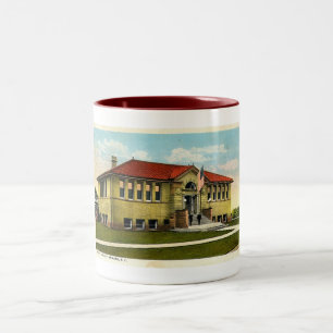 1921 Public Library, Newark, NY Two-Tone Coffee Mug