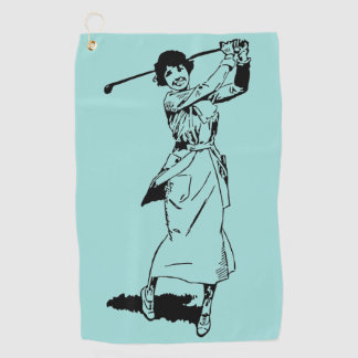 1921 Vintage Female Golfer Golf Towel