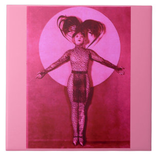 1922 oddball movie star get-up - pink ceramic tile