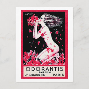 1922 Odorantis French perfume Postcard