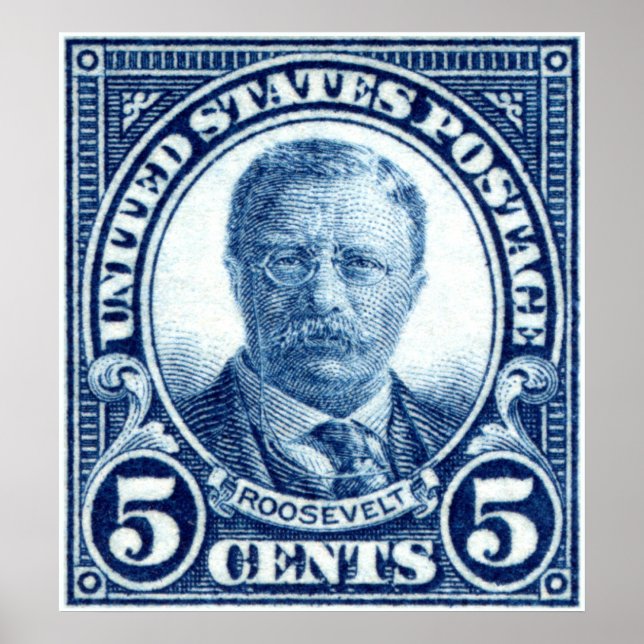 1922 Teddy Roosevelt Stamp Poster (Front)