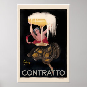 1922 Vintage Champagne Celebration Poster