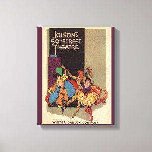 1923 Al Jolson’s Theatre playbill cover Canvas Print