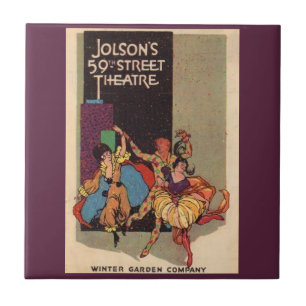 1923 Al Jolson’s Theatre playbill cover Tile