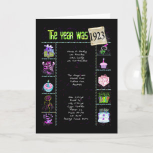 1923 Birthday Fun Facts Card