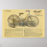 1923 Girls Junior Ranger Bicycle Ad Art Poster