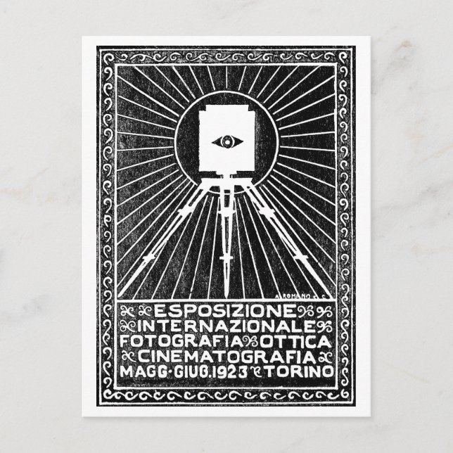 1923 Turin Photo Expo Poster Postcard (Front)