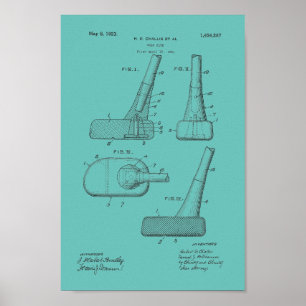 1923 Vintage Golf Club Patent Blueprint Art Print