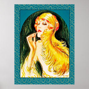 1924 Art Deco Lady Poster