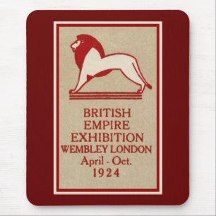 1924 British Empire Exhibition Poster Mouse Pad