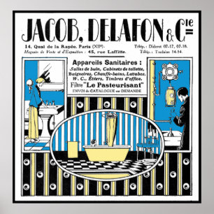 1924 French Plumbing Advertisement Poster