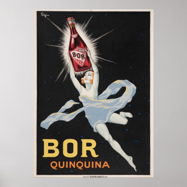 1924 🍾 Joseph-Charles Paris Bor Quinquina Wine Poster (Front)