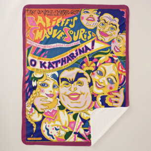 1924 ‘O Katharina’ sheet music cover print Sherpa Blanket