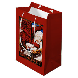1924 Olympic Winter Games Poster Medium Gift Bag