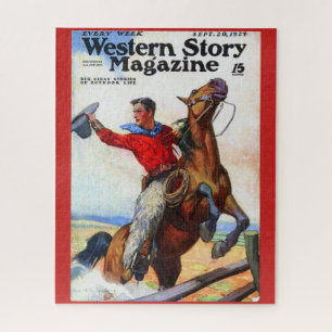 1924 Western Story magazine cover Jigsaw Puzzle