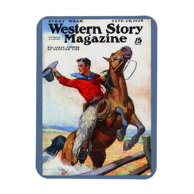 1924 Western Story magazine cover Magnet (Vertical)