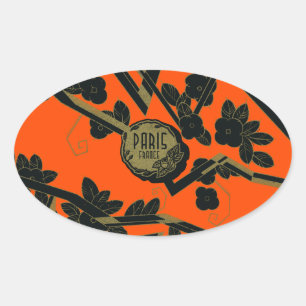1925 Art Deco Paris France perfume Oval Sticker