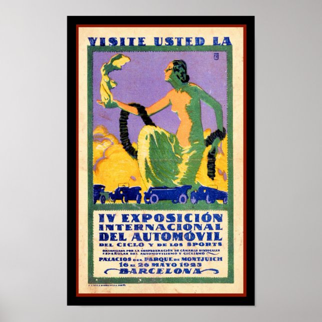 1925 AUTOMOTIVE EXPOSITION VINTAGE POSTER (Front)
