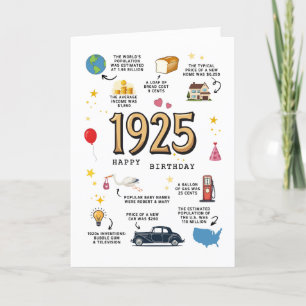 1925 Birthday Card Printable