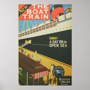 1925 Boston & Maine RR The Boast Train- Vintage Poster