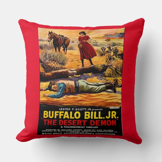1925 Buffalo Bill, Jr. - Desert Demon movie poster Cushion (Front)