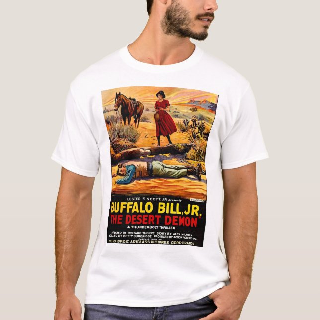 1925 Buffalo Bill, Jr. - Desert Demon movie poster T-Shirt (Front)