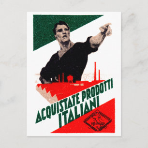 1925 Buy Italian Products Poster Postcard