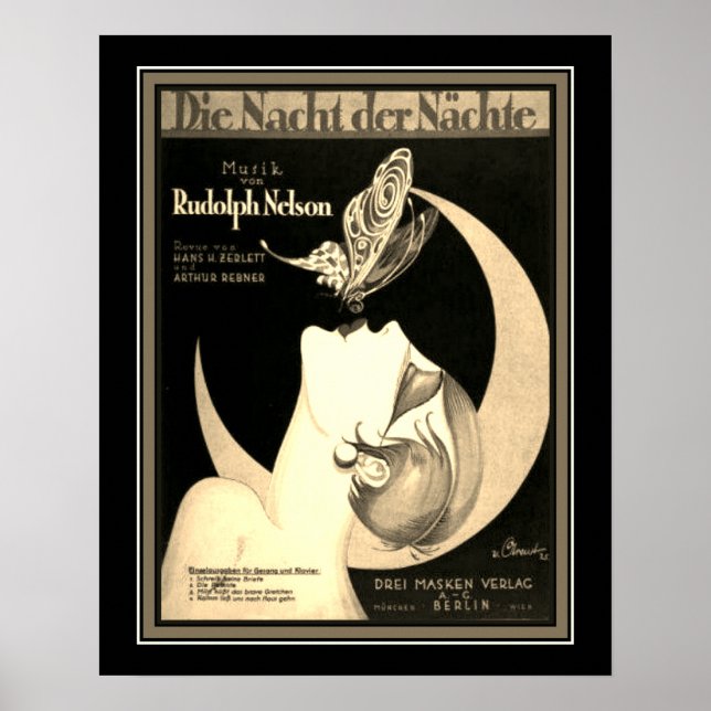 1925 Deco "Die Nacht der Nachte" Poster (Front)