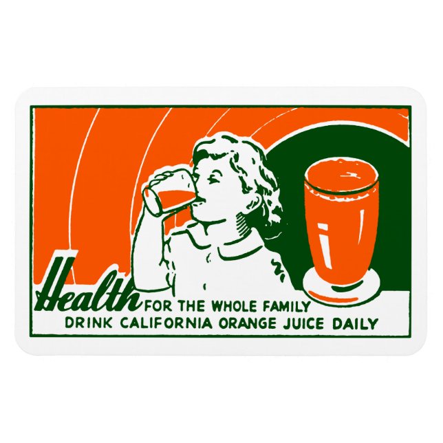 1925 Drink Orange Juice Magnet (Horizontal)