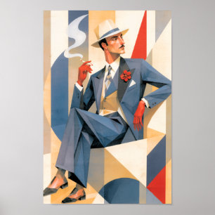 1925 Elegant Man Poster