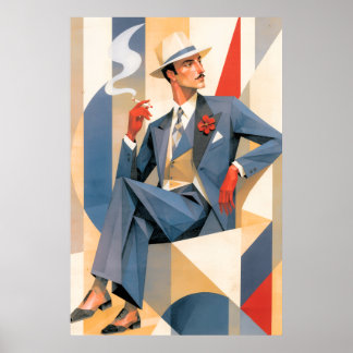 1925 Elegant Man Poster
