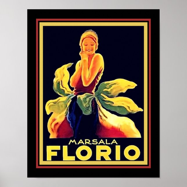 1925 Florio Marsala Wine Ad Poster (Front)