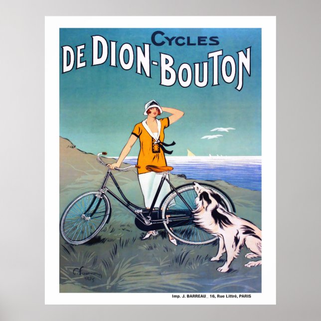 1925 French Bicycle Advertisement Poster (Front)