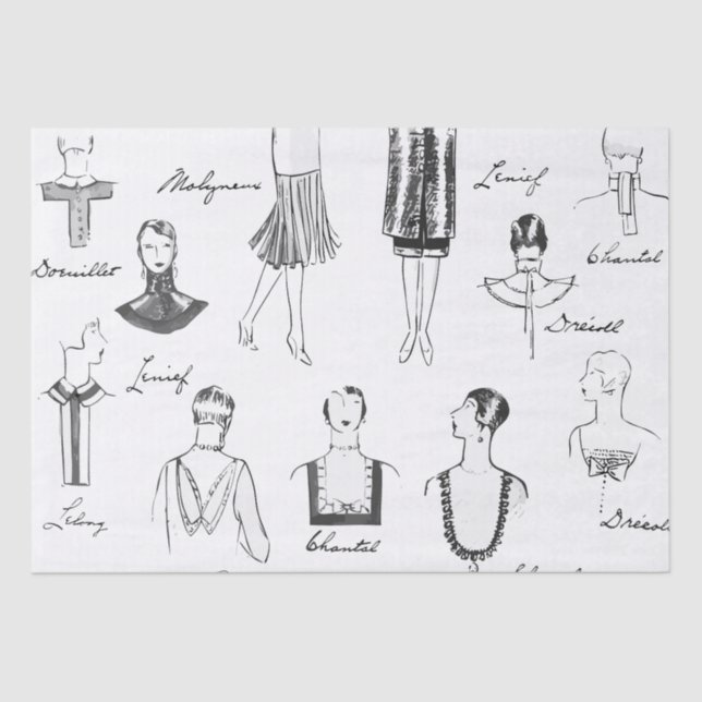 1925 French Fashions Tissue Paper v. 2 (Front)