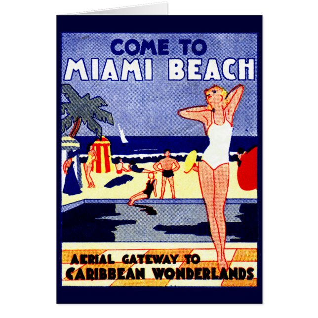 1925 Miami Beach Travel Poster (Front)