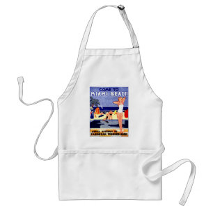 1925 Miami Beach Travel Poster Standard Apron