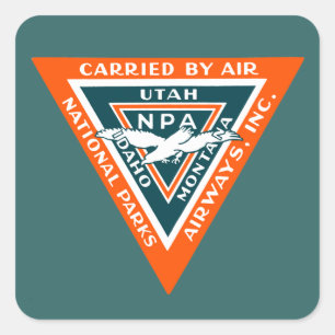 1925 National Parks Airways Square Sticker