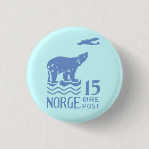 1925 Norwegian Polar Bear 3 Cm Round Badge