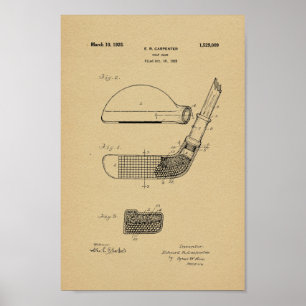 1925 Vintage Golf Club Patent Art Print