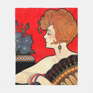 1925 woman fleece blanket