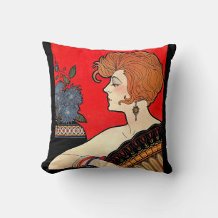 1925 woman print cushion