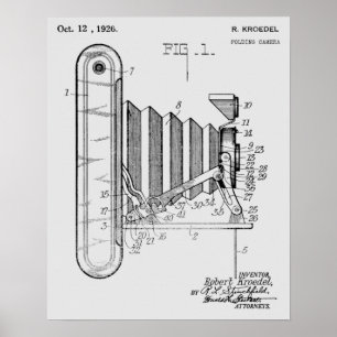1926 Folding Camera Patent Art Drawing Print