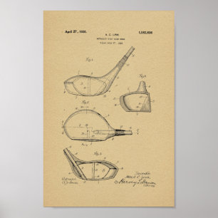 1926 Vintage Golf Club Patent Art Print