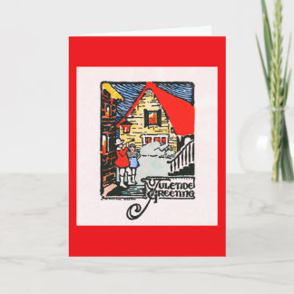 1926 woodblock Christmas card