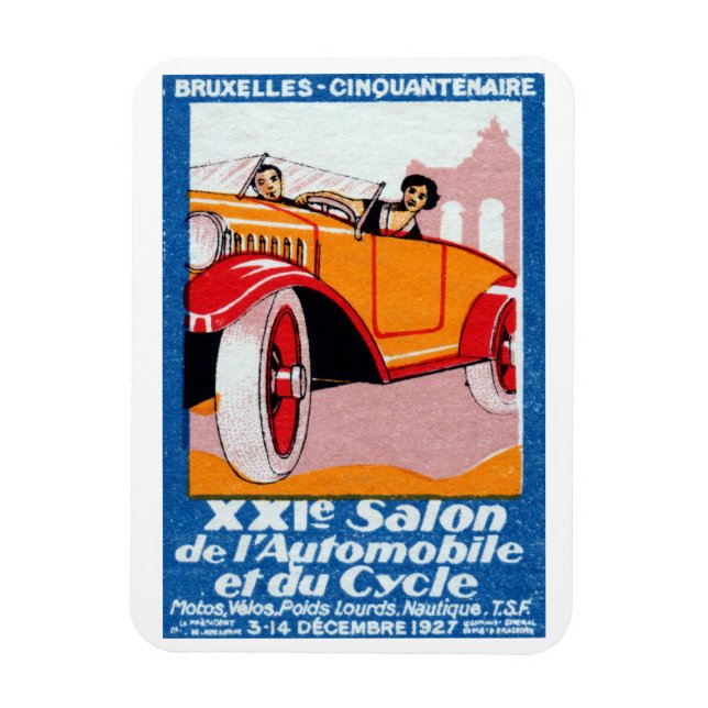 1927 Brussels Automotive Exposition Magnet (Vertical)