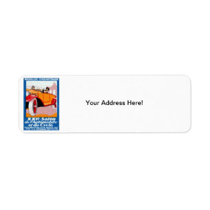 1927 Brussels Automotive Exposition Return Address Label