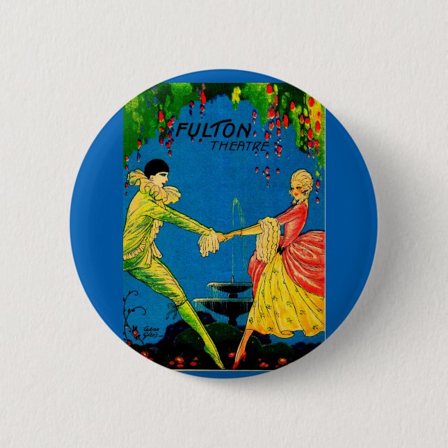 1927 Fulton Theatre program cover art 6 Cm Round Badge (Front)