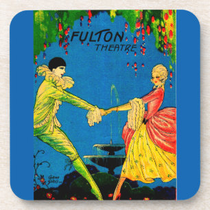 1927 Fulton Theatre program cover art Coaster