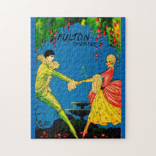 1927 Fulton Theatre program cover art Jigsaw Puzzle